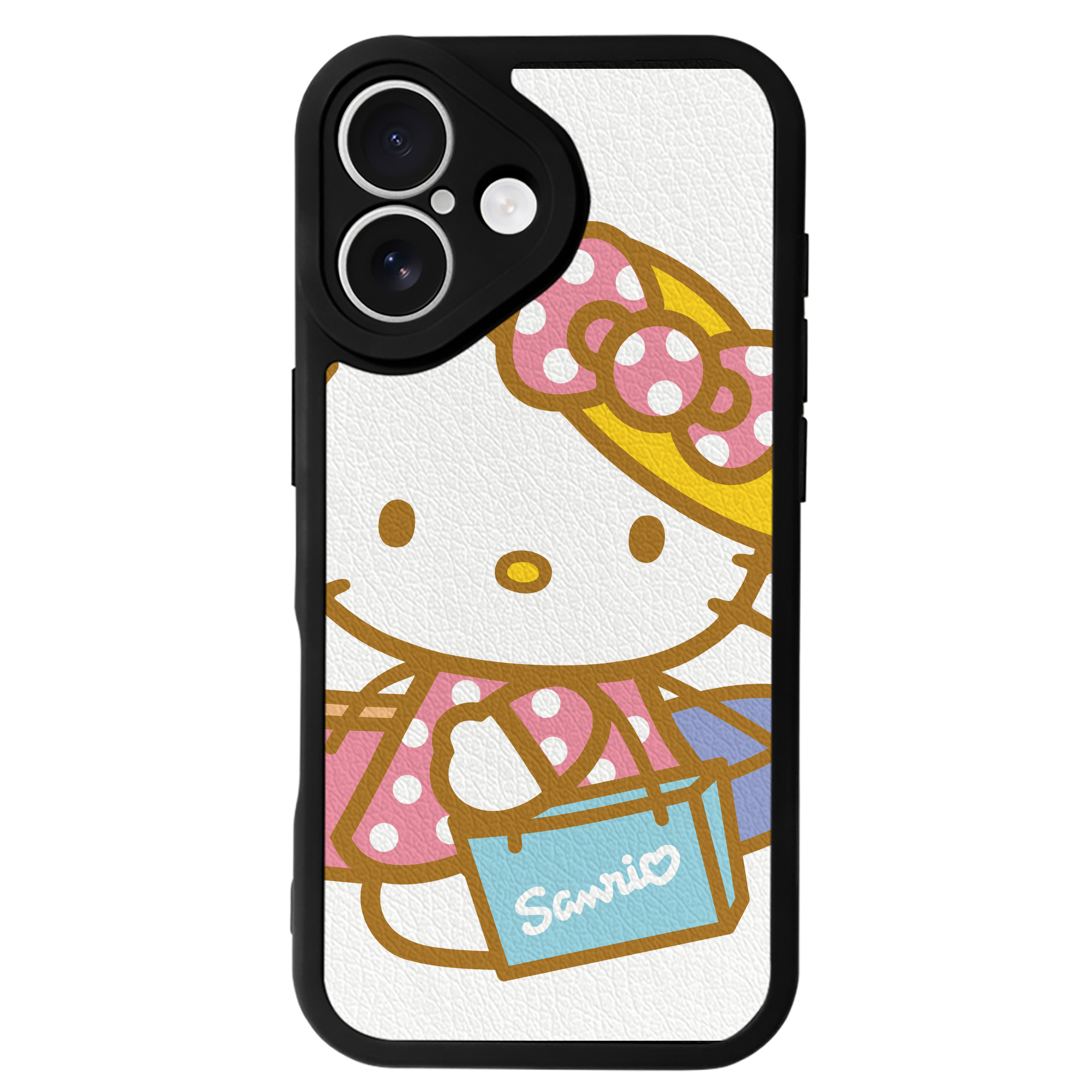 （画像用） Hello Kitty ハローキティ 【iPhone 16シリーズ対応】シリコンスマホケース（レザー調） 材質：シリコン